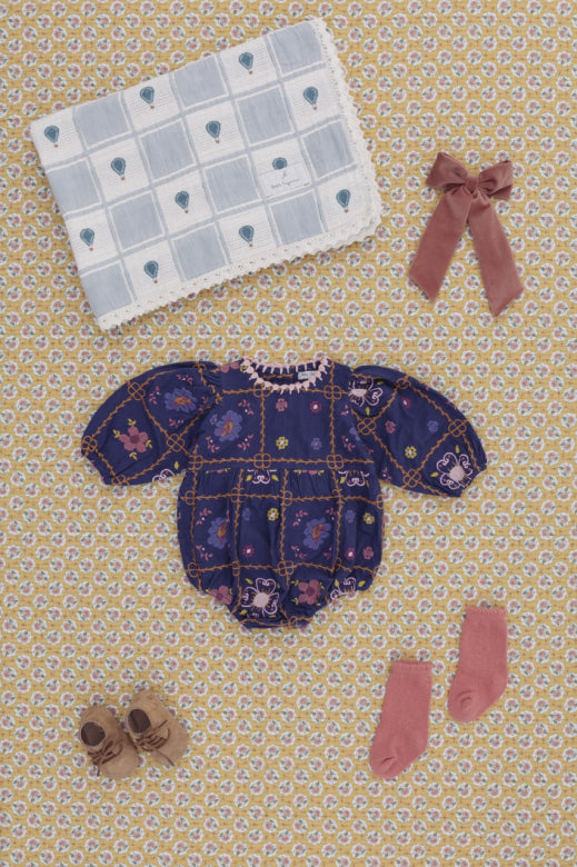 Balloon Blanket in Blue Balloon Patchwork