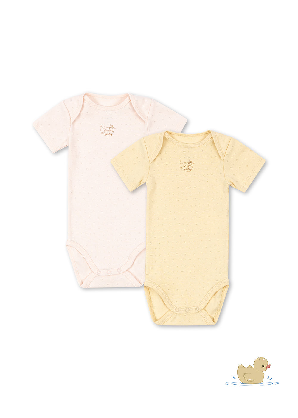 Pearl 2 Pack SS Bodysuit in Cream and Creole Pink