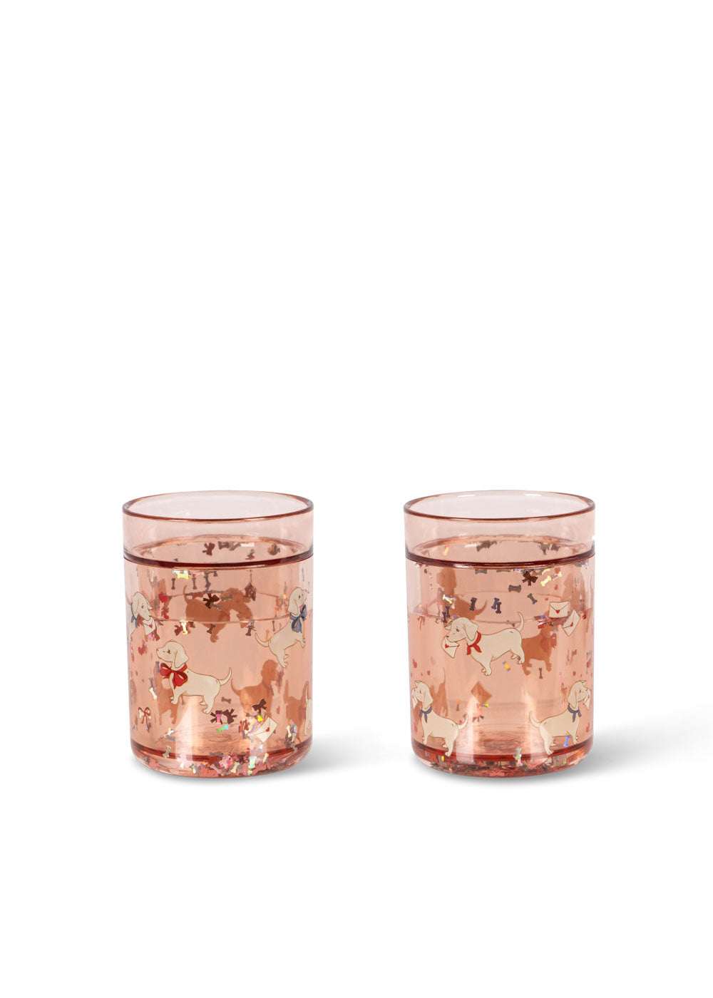 2 Pack Glitter Cups in Woof Letter Rose