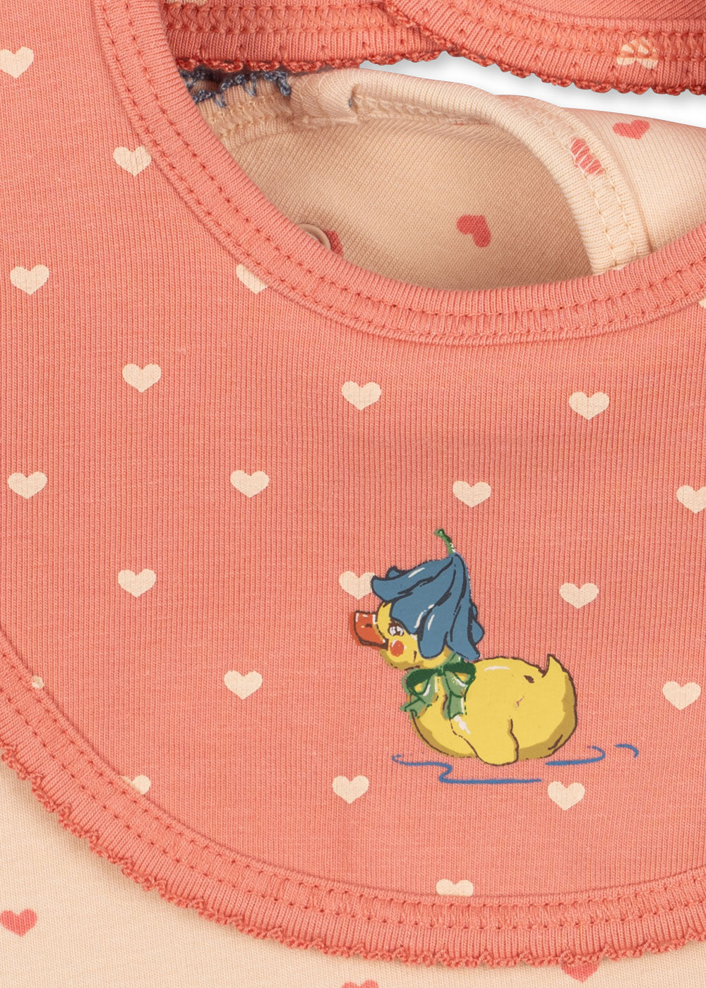 2 Pack Bibs in Coeur Lantana/Teddy Coeur