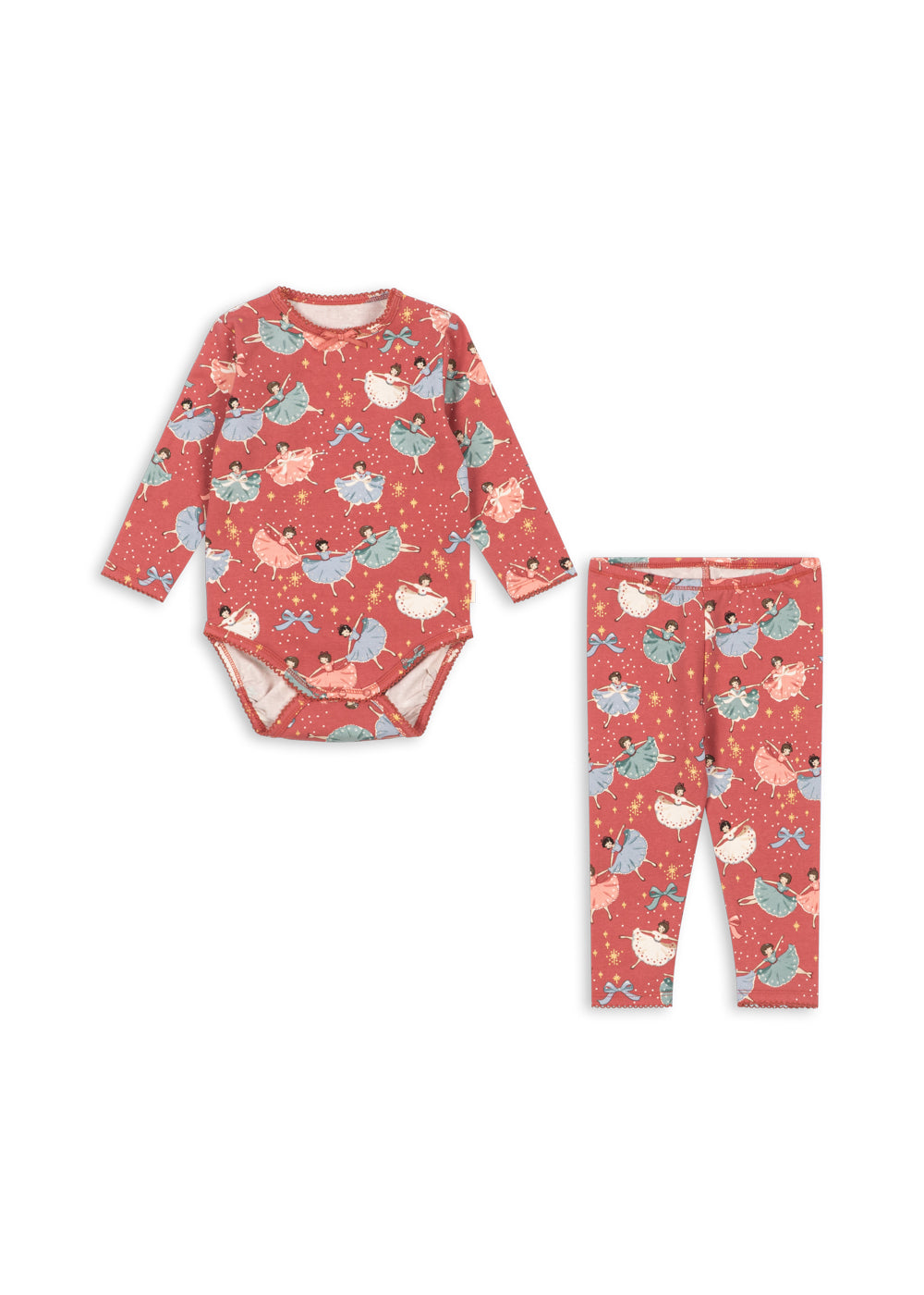 Basic Bodysuit & Pants Set – Bow Ballerina Blush