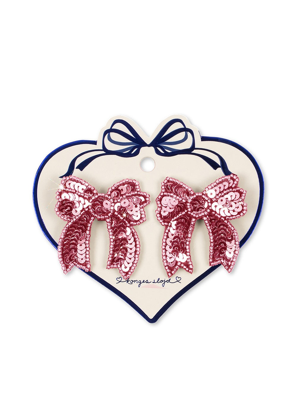 Konges Sløjd 2 Pack Sequin Bow Hair Clip in Rapture Rose