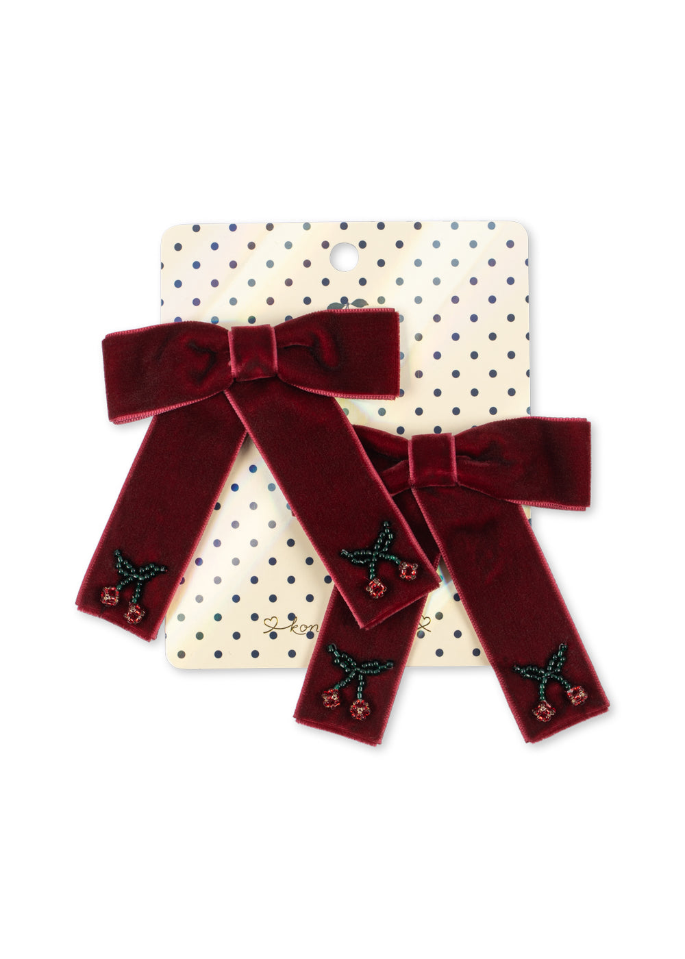 Konges Sløjd 2 Pack Juliette Bow Hair Clip in Rio Red