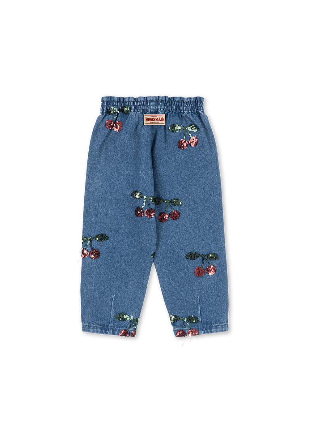 Magot Sequin Frill Jeans in Cherry Sequin