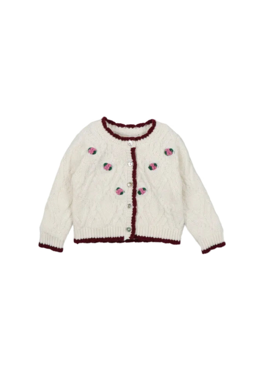 Orla Baby Cardigan in Whisper White