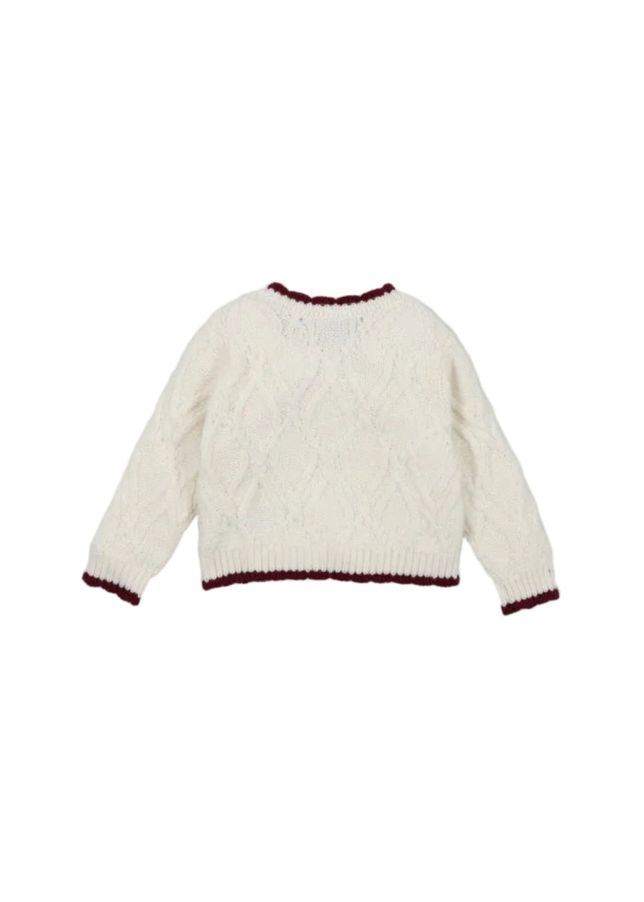Orla Baby Cardigan in Whisper White
